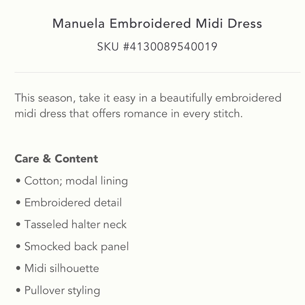 Anthropologie Manuela embroidered midi dress - Picture 5 of 9